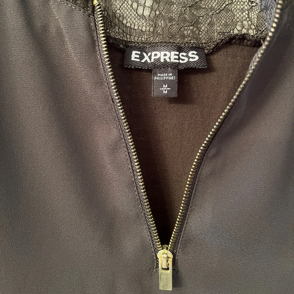 Express Hunter Green Sleeveless Top SZ M - Picture 2 of 4